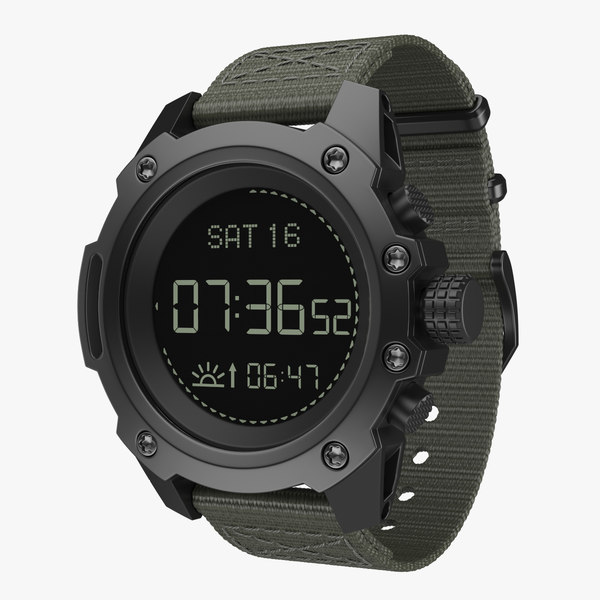 3D model military watch 3