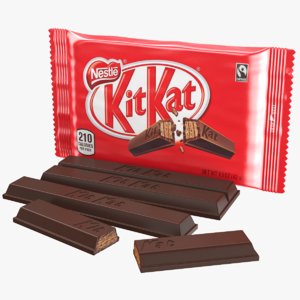 3D real kitkat chocolate bars