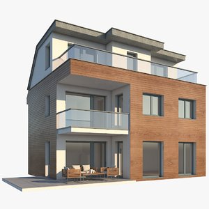 3D apartment building model