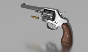 colt revolver gun 3D