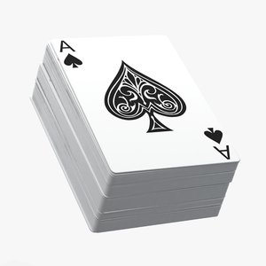 playing cards 3D model
