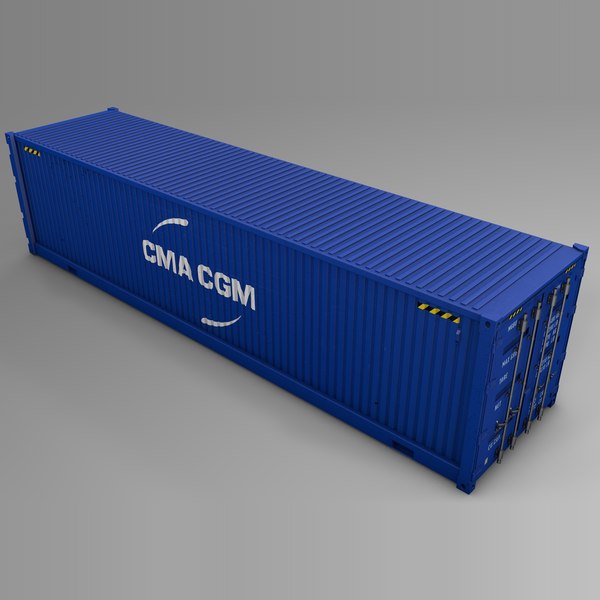 3D cma cgm cargo container