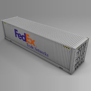 3D model fedex cargo container l722
