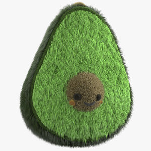 avocado plush toy 3D model