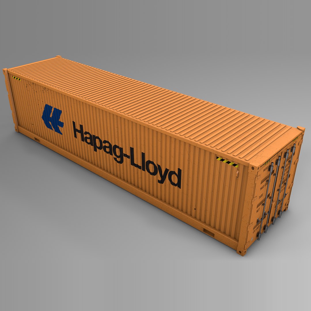 hapag lloyd cargo container l7263d模型