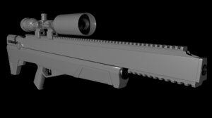 3D replica bulldog rifle gun model