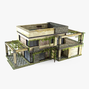 3D abandoned cottage