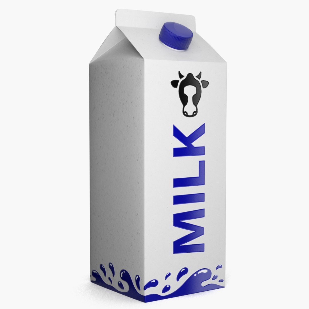 Milk Carton Model Turbosquid
