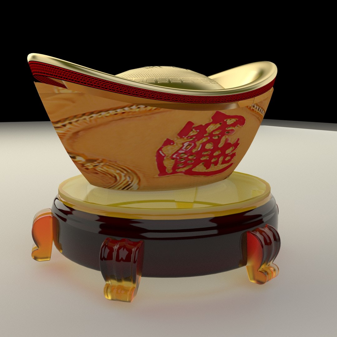 Chinese Gold Ingot 3d Model Turbosquid 1564594 Chinese Gold Ingot 3d Model Turbosquid 1564594
