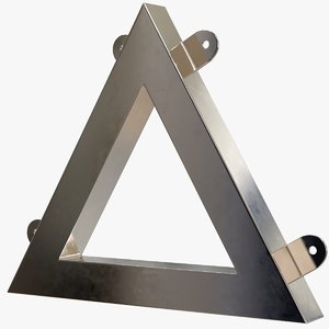 wall shelf triangle decoration 3D model