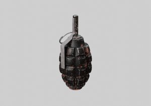 3D model grenade f1