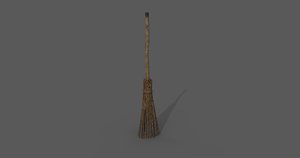 medieval style broom 3D