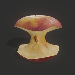 3D apple core model