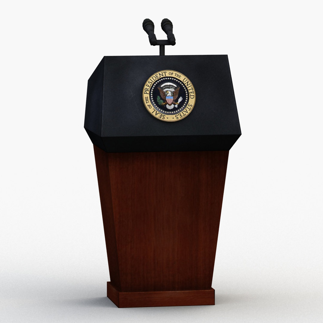 3D white house podium TurboSquid 1565058