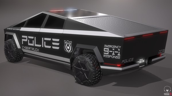 Cybertruck police car model - TurboSquid 1565236