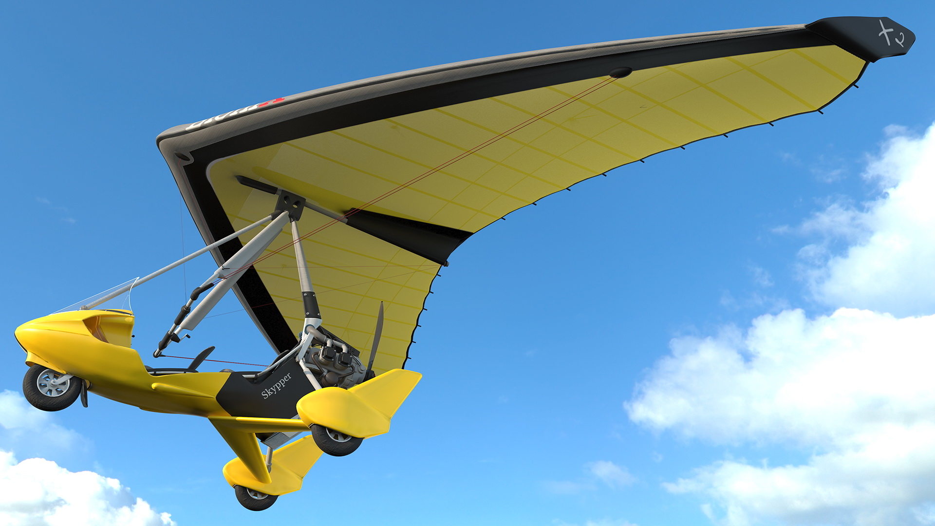 tandem ultralight trike wing bionix23d模型
