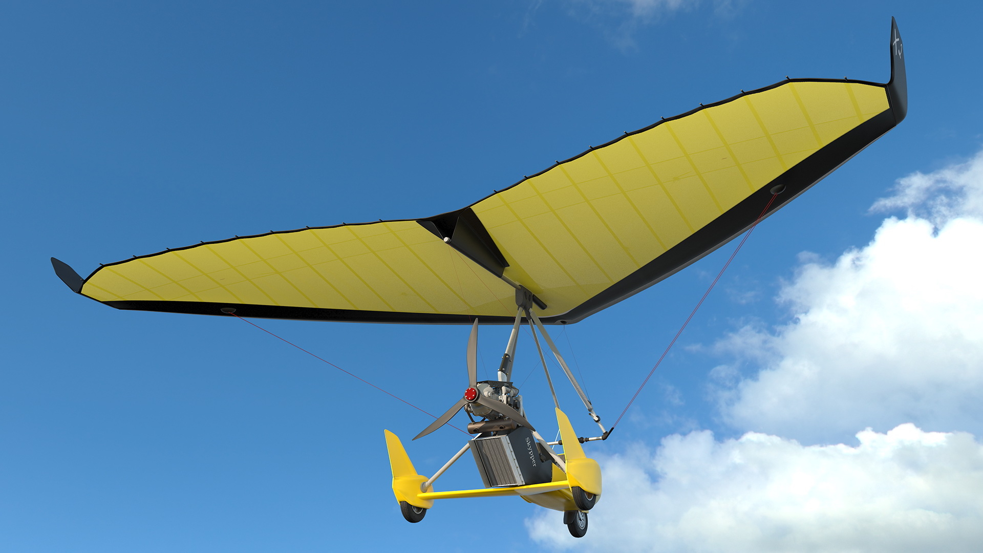 tandem ultralight trike wing bionix23d模型