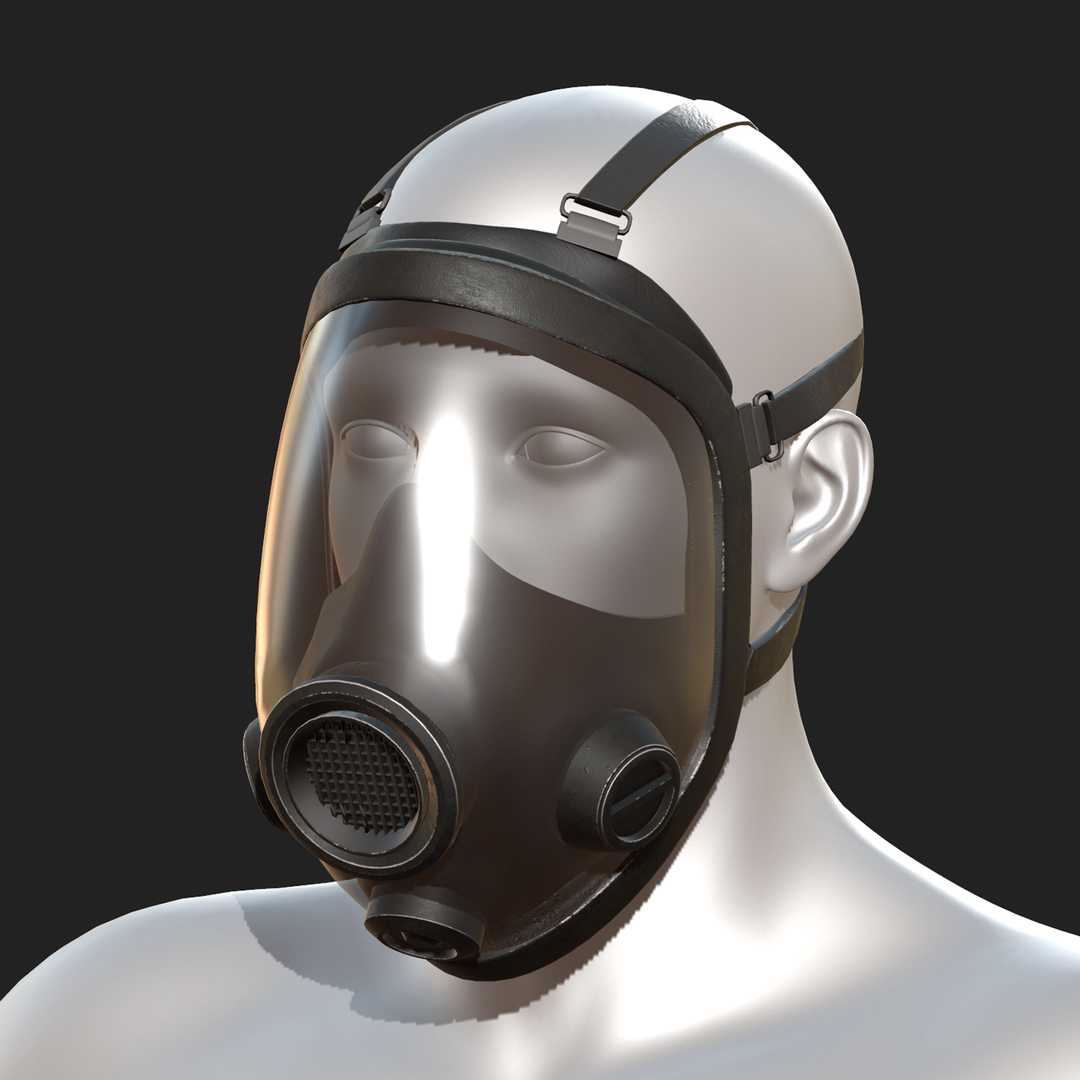 Gas mask 3D model TurboSquid 1565415