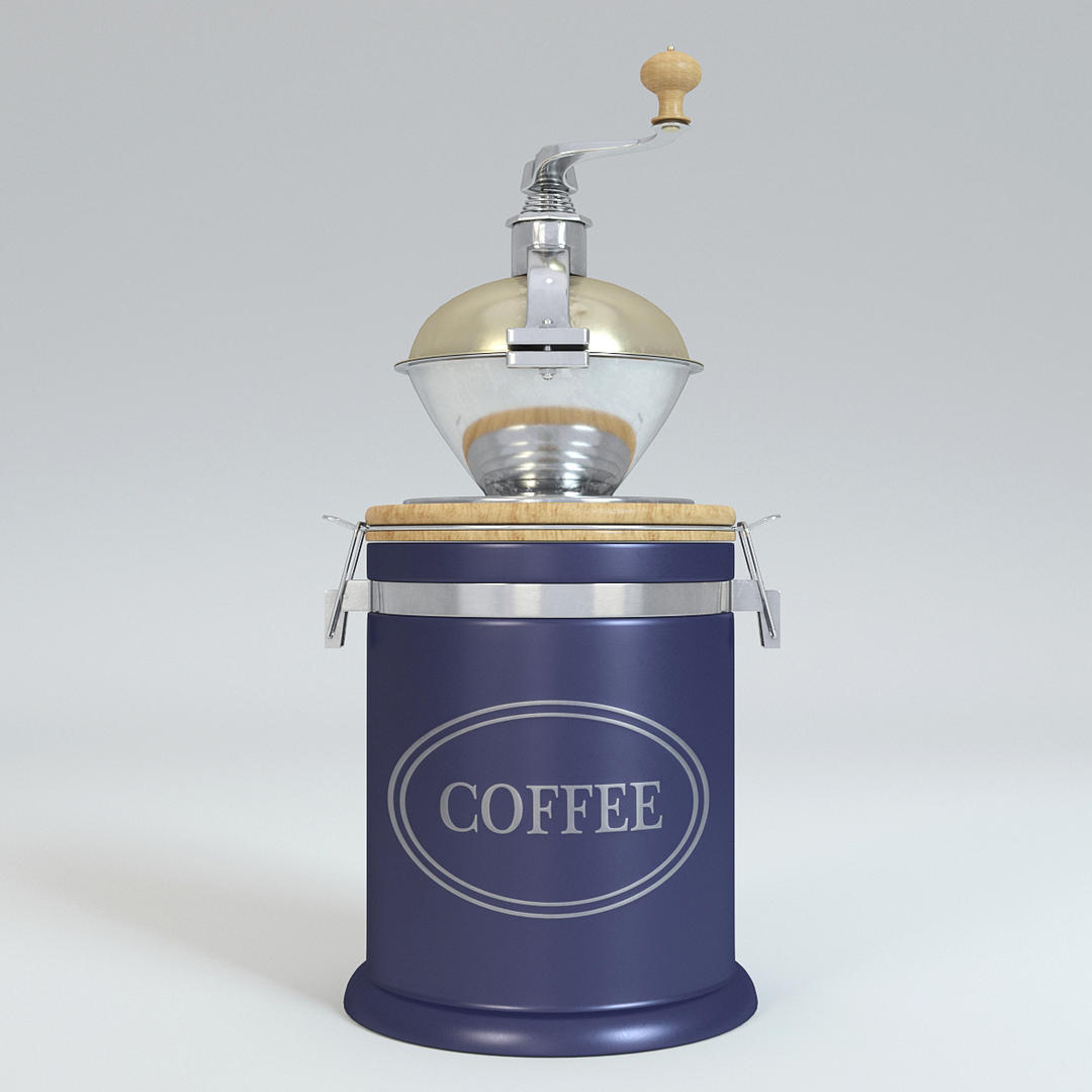 Coffee grinder blue 3D model TurboSquid 1565410