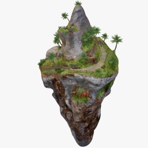 floating island harbour 3D model