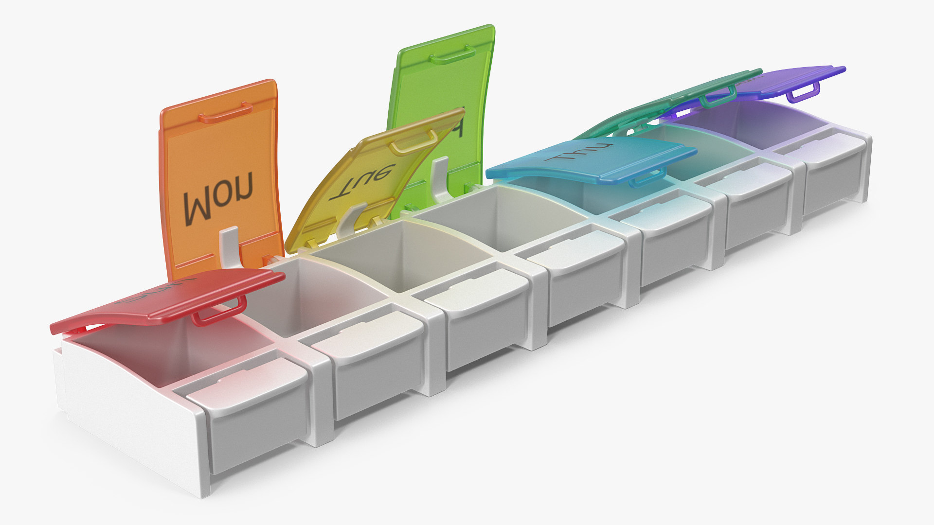 3D weekly pill organizer 7 TurboSquid 1565720