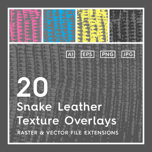 20 Snake Leather Texture Overlays