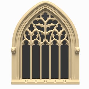 3D model gothic window