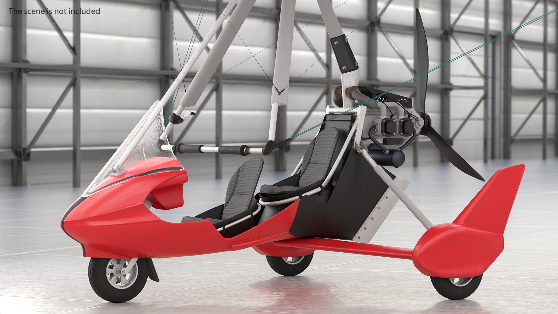 tandem ultralight trike3d模型