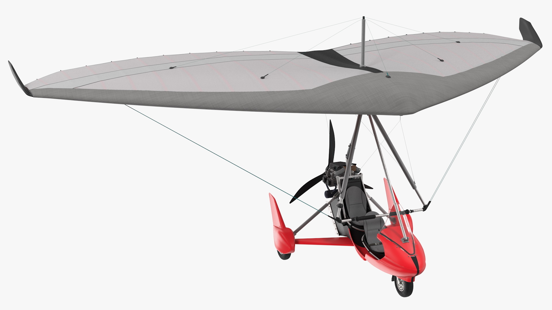 tandem ultralight trike3d模型