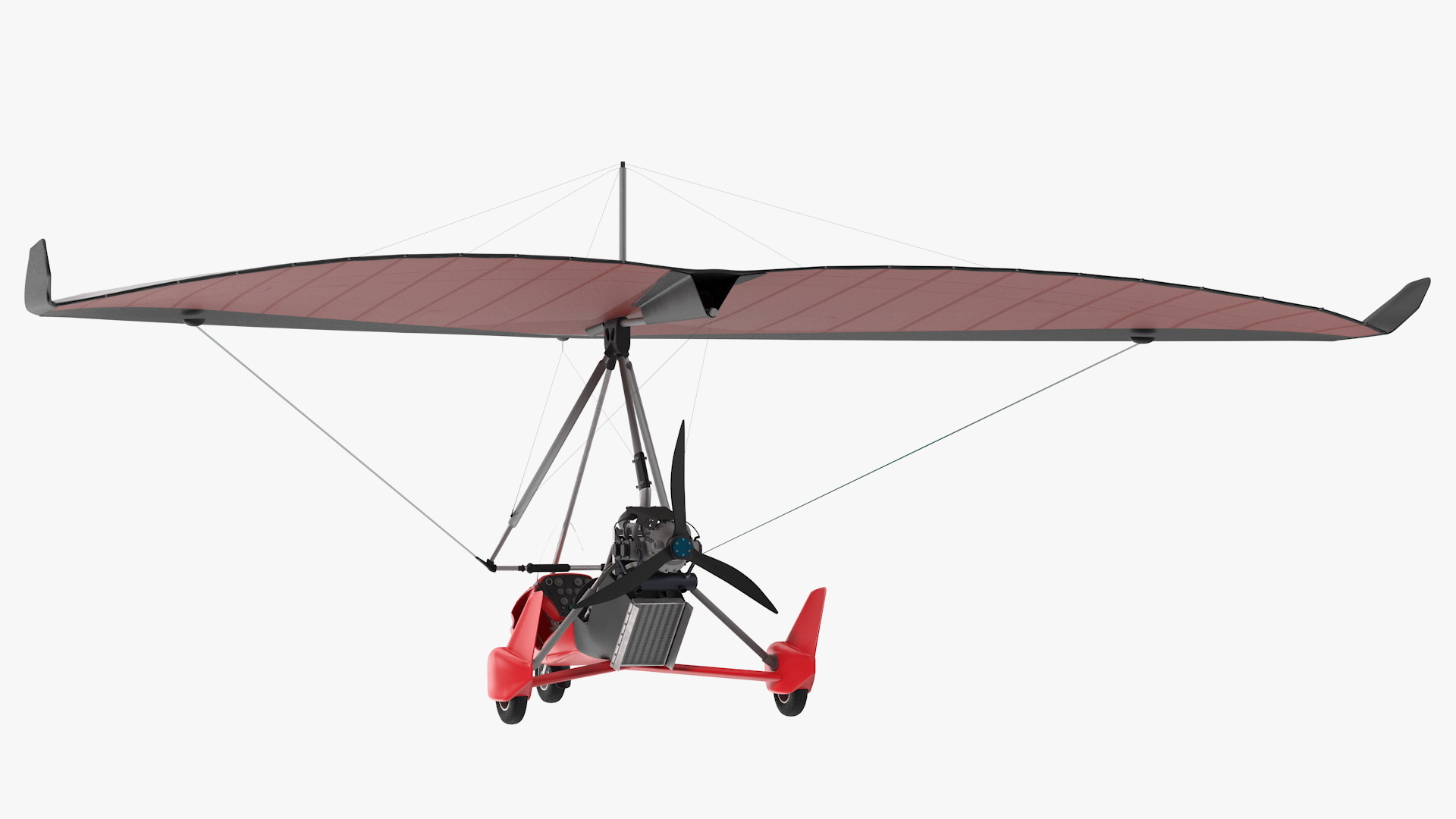 tandem ultralight trike3d模型