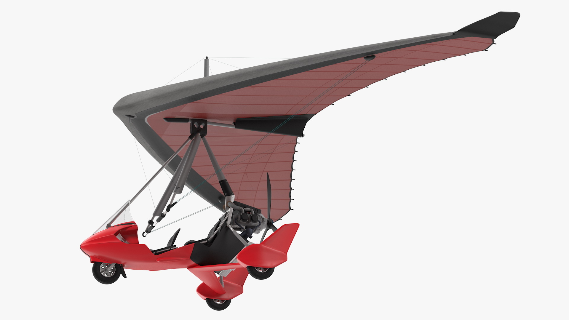 tandem ultralight trike3d模型