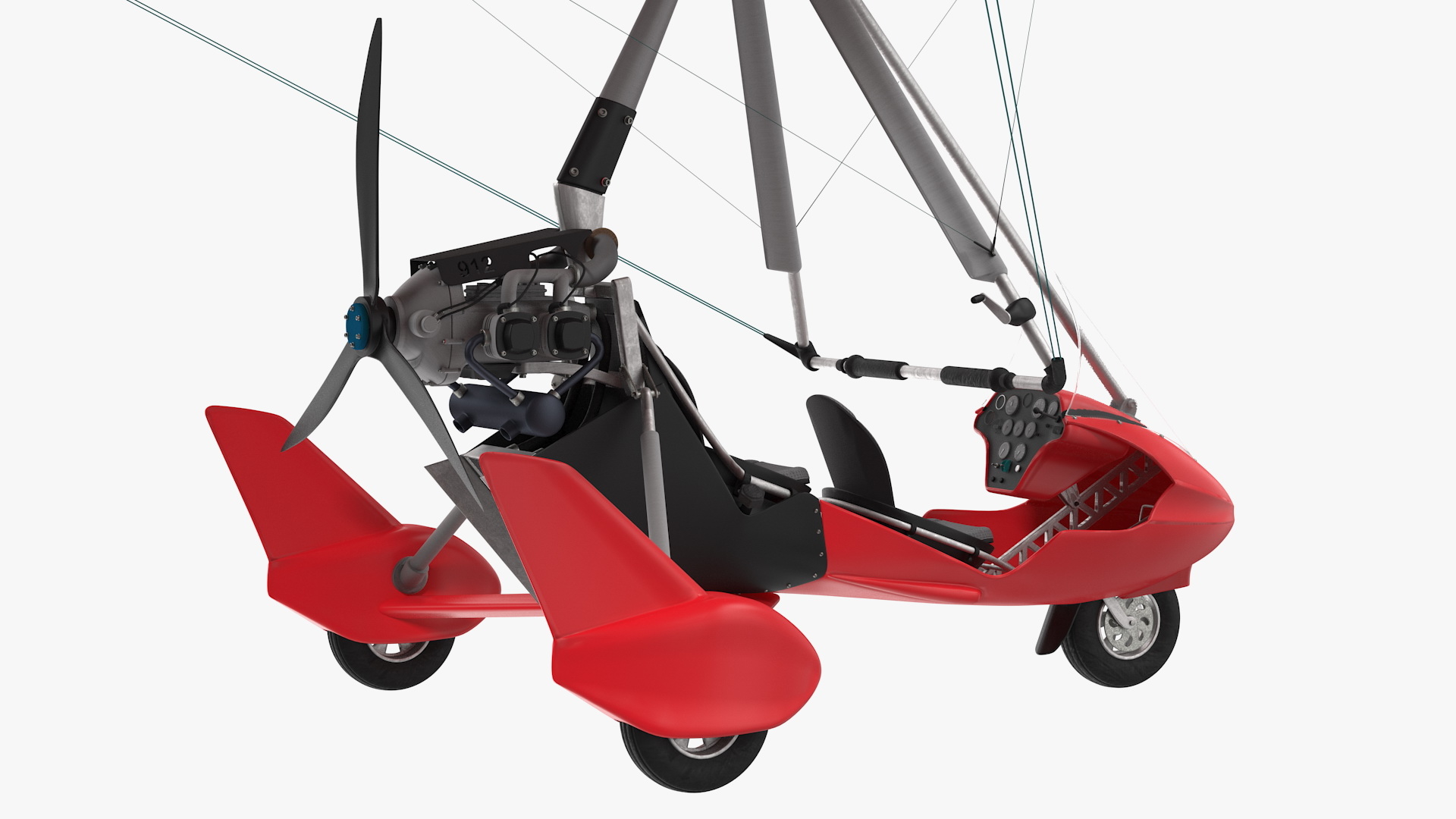 tandem ultralight trike3d模型