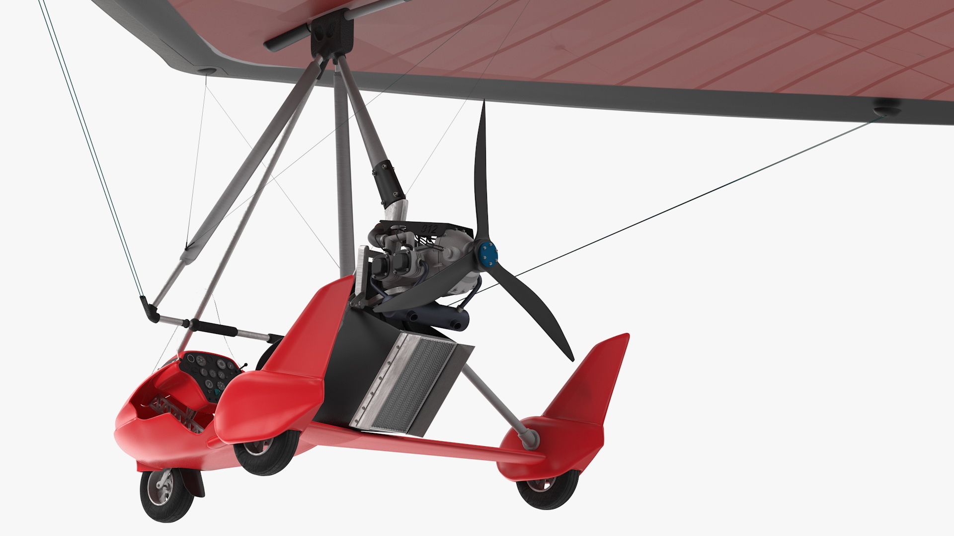 tandem ultralight trike3d模型