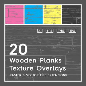 20 Wooden Planks Texture Overlays