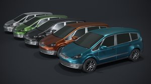 minivan car generic 3D model
