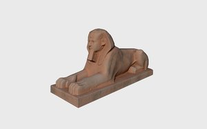 sphinx statue creature 3D model