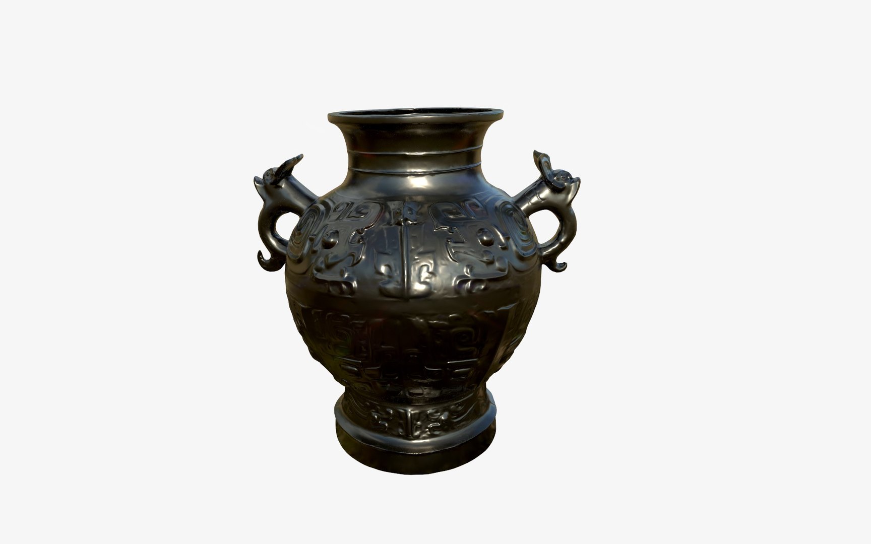 Vase iron 3D model TurboSquid 1566122