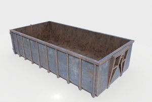3D industrial container pbr model