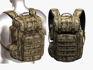 fashion bag backpack 3D