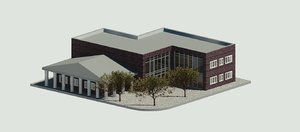 3D architecture office building model