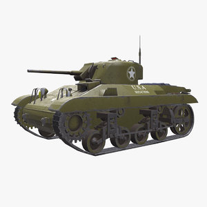 m22 locust light tank 3D model