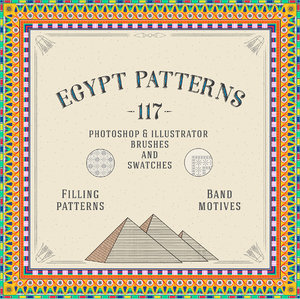 117 Egypt Patterns Brushes Swatches