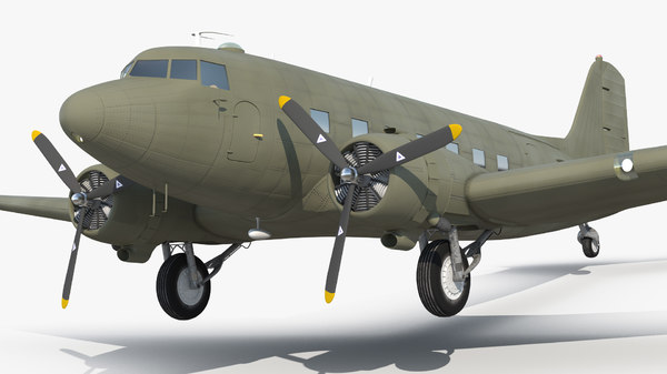 Modele 3d De Avion Cargo Militaire Vintage Gree Turbosquid