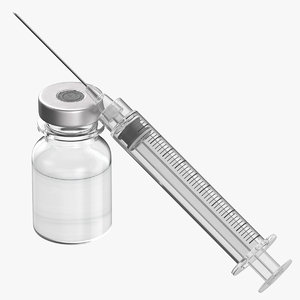 vial syringe pose 01 3D model