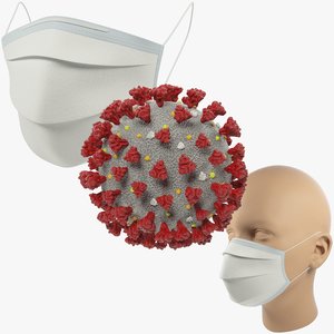 coronavirus virus 3D model