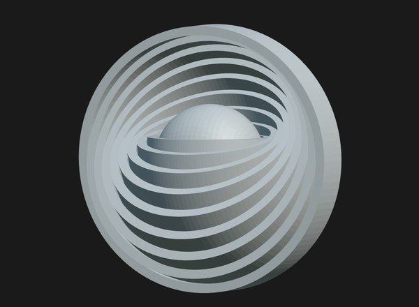 Sphere rotated concentric rings 3D model - TurboSquid 1567539