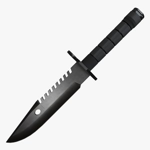 3D military knife model
