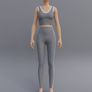 yoga costume 3D model