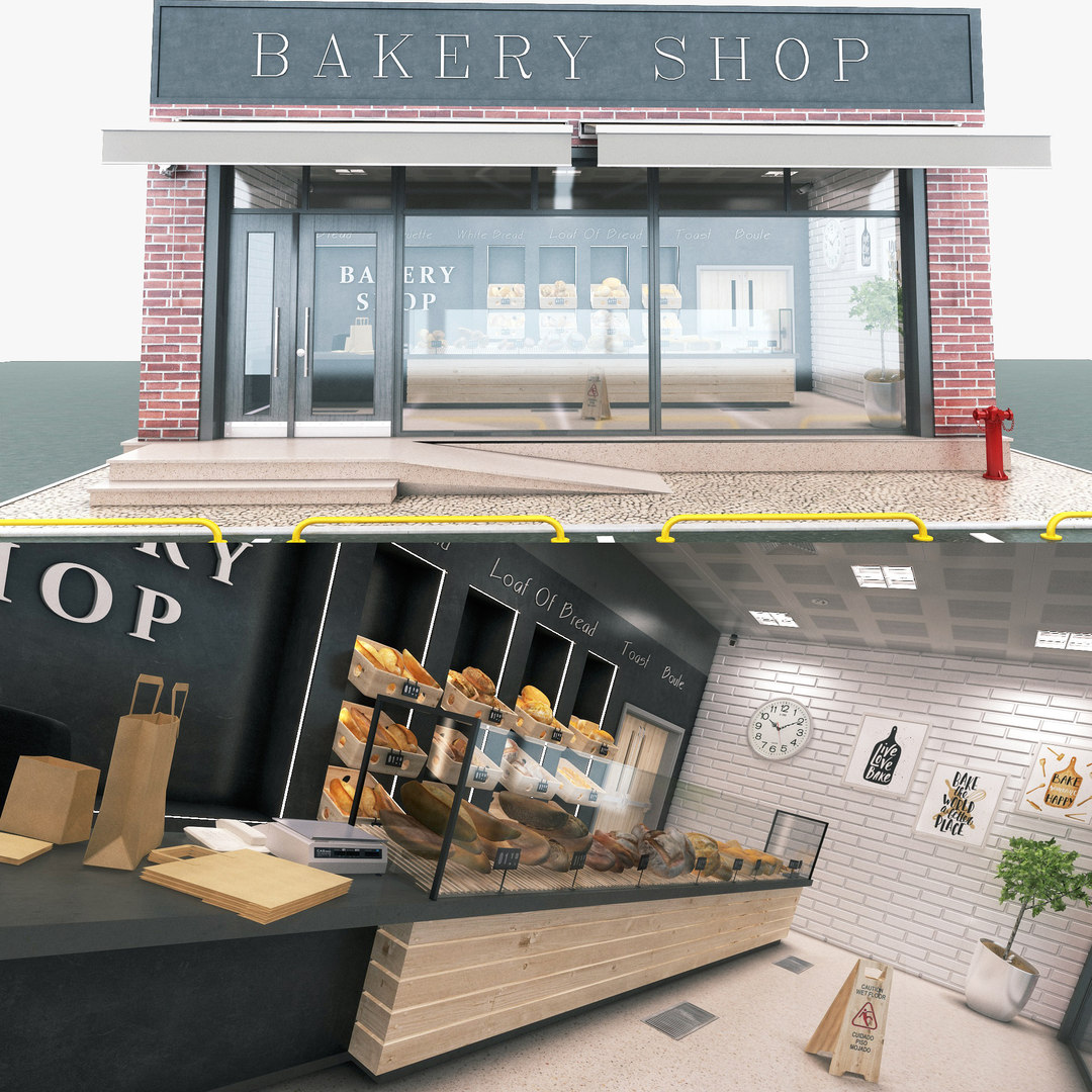 3D bakery store TurboSquid 1567753