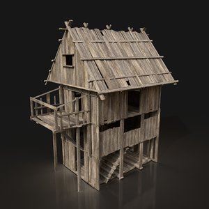 wooden scouttower 3D model
